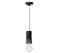 Pendelleuchte Noir Céramique Ø 8cm Main Rétro pour E27 Lampe Suspendue à Manger