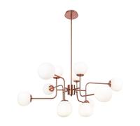 Pendelleuchte Salle à Manger Métal Moderne Verre En Laiton Blanc E14 Suspendue