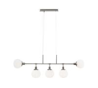 Pendelleuchte Suspendue 5-flammig 120 CM Long Métal Verre E14 Bille Abat-Jour