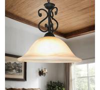 Pendelleuchte Suspension Verre Métal Ø 40 CM E27 Cuisine Rustique