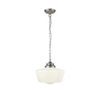 Pendelleuchte Suspensions IP44 en Argent Blanc E27 Verre Métal Art Nouveau Bain