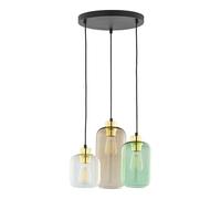 Pendelleuchte Verre 3-flammig Réglable en Hauteur À 100 CM E27 Lampe à Manger
