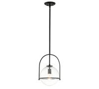 Pendelleuchte Verre Abat-Jour E27 Ø 28,9 CM Rond Noir Suspendue Vintage à Manger