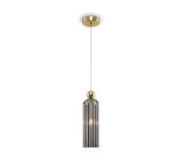Pendelleuchte Verre Abat-Jour Métal Gris Or Rond Ø10 CM E14 Suspendue à Manger