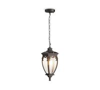 Pendelleuchte Verre Aluminium en Bronze Antique IP44 B : 15 CM E27 Lampe
