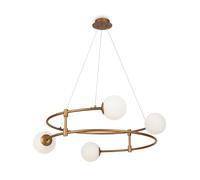 Pendelleuchte Verre Métal Or Cuisine L: 61 CM G9 4-flammig Suspendue Blendarm