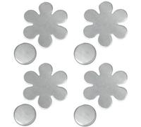 Pendeloque - METALTEX - 4 Fixes Nappe Aimantées En Inox - Motif Assortis Fleur Ou Feuille