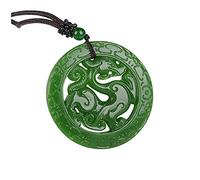 Pendent Jade Pendant Dragon Sculpture Hollow Green Hollow Jade Dragon Colliers Pendants Collier Rose pour Filles