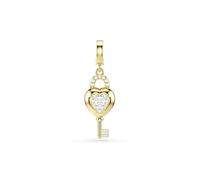 Swarovski Charm Idyllia Ail Mixte Cœur avec clé Blanc Plaqué Or 5742959