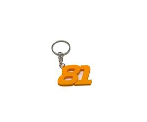 Pendentif 81 Oscar Piastri F1, porte-clés pilote de Formule 1, porte-clés F1, gadget Formule 1 pour clés de voiture, abréviation du nom du pilote de F1