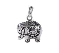 Pendentif à breloque éléphant porte-bonheur en argent Sterling 925, bijoux Vintage en argent thaïlandais pour femmes, cadeau