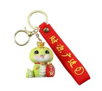Pendentif à breloque porte-clés Année du Serpent, robuste | Bibelots en résine robuste et de augure pour la bonne chance, porte-clés du zodiaque chinois à la mode pour un