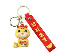 Pendentif à breloque porte-clés Année du Serpent, robuste | Bibelots en résine robuste et de augure pour la bonne chance, porte-clés du zodiaque chinois à la mode pour un