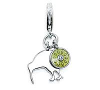 Pendentif À Breloques Kiwi Et Oiseau, Joli Pendentif À Breloques pour Bracelet De Style Européen 925 Bijoux en Argent Sterling pour Femmes Et Hommes