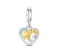 Pendentif à main Père, véritable breloque de perles en argent sterling 925, compatible avec le bracelet Pandora