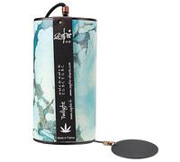 Pendentif à manivelle pour instrument de guérison fait main à cinq éléments, bleu clair