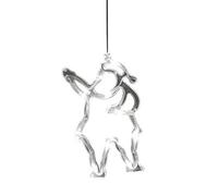Pendentif à Piles avec Ventouse, Motif Père Noël, lumière Blanche Chaude, Installation Facile et Utilisation en intérieur, idéal pour décorer