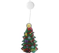 Pendentif à Piles avec Ventouse, Petit Arbre de Noël, lumière Blanche Chaude, idéal pour décoration Festive