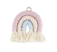 Pendentif à Pompon, Corde de Coton tissée Arc-en-Ciel Gland Perle Pendentif Porte-clés 5 pcs Multicolore(5pcs Lilac)