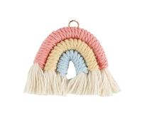 Pendentif à Pompon, Corde de Coton tissée Arc-en-Ciel Gland Perle Pendentif Porte-clés 5 pcs Multicolore(5pcs)