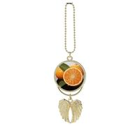 Pendentif à suspendre en alliage de zinc pour rétroviseur de voiture - Orange - Soulage la fatigue visuelle - Porte-clés vintage - Décoration d'intérieur de voiture porte-bonheur, taille unique, Zinc
