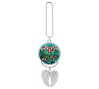 Pendentif à suspendre en forme de canne à sucre avec nœud de Noël vert pour voiture