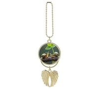 Pendentif à suspendre en forme d'escargot en forme de fraise, breloques en alliage de zinc pour rétroviseur - Soulage la fatigue visuelle, pendentif porte-clés vintage, décoration d'intérieur de