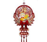 Pendentif à suspendre pour l'année du serpent 2025 - Accessoires de festival de printemps - Personnage porte-bonheur - Ornement pour les fêtes traditionnelles