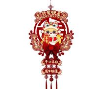 Pendentif à suspendre pour l'année du serpent 2025 - Accessoires de festival de printemps - Personnage porte-bonheur - Ornement pour les fêtes traditionnelles