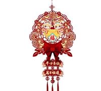 Pendentif à suspendre pour l'année du serpent 2025 - Accessoires de festival de printemps - Personnage porte-bonheur - Ornement pour les fêtes traditionnelles