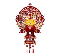 Pendentif à suspendre pour l'année du serpent 2025 - Accessoires de festival de printemps - Personnage porte-bonheur - Ornement pour les fêtes traditionnelles
