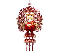 Pendentif à suspendre pour l'année du serpent 2025 - Accessoires de festival de printemps - Personnage porte-bonheur - Ornement pour les fêtes traditionnelles