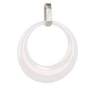 Pendentif acier 'Sissi' blanc (céramique) - 25 mm [Q7023]
