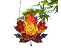 Pendentif acrylique décoratif | Art de Thanksgiving et d'automne | Décoration acrylique 2D avec feuilles d'érable qui capture la lumière,pour la famille Amis Noël complet salon chambre à coucher