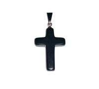 Pendentif Agate noire - Croix