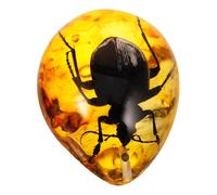Pendentif Ambre en Résine Coléoptère Décoratif pour Loisirs Créatifs | Spécimen de Coléoptère, Forme Stylisée et Soignée, Usage Clé Ring et Ouvrages Manuels, Pièce Unique