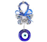Pendentif Amulette Blue Evil Eye Pendant, Collier Pendentif Blue Evil Eye, pour Femmes Hommes