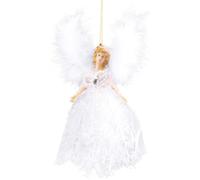 Pendentif Ange de Noël Blanc, Décoration de Noël Élégante, Ornement pour Sapin de Noëls Intérieur, Maison, Mariage ou Fête