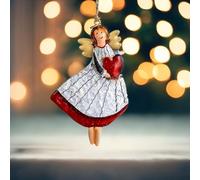 Pendentif ange de Noël en métal, art rétro en fer, décoration d'ange de Noël, décoration d'arbre de Noël volant dansant, pour fêtes de fin d'année, décoration de fête sur le thème de la maison