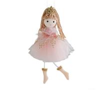 Pendentif Ange de Noël en Peluche 18 cm avec Ailes pour Sapin | Fabriqué en tissu résistant Utilisation polyvalente pour sapin murs pour fenêtres Décoration symbolisant la paix et