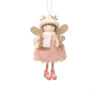 Pendentif ange de Noël joyeux ornement pour arbres et décoration saisonnière (rose)