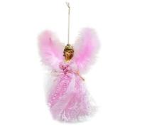 Pendentif Ange De - Ornement Ange en Plume & Peluche Douce | Décoration Suspendue pour Sapin, Maison, Centre Commercial, Porte D’Entrée, Fête & Mariage