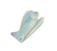 Pendentif Ange en Cristal fabriqué à la Main pour la tranquillité D'esprit et la Concentration, Cadeau en Pierre de Guérison Chargée D'énergie Naturelle pour les Proches (Ange opale de 2