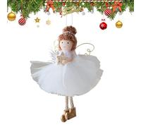 Pendentif Ange Fille pour Sapin De Noël - Jupe en Tulle Rêveuse | Ange Fille aux Ailes Dorées Ornements,pour Mur Salon Chambre Balcon Jardin Café Appui De Fenêtre
