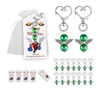 Pendentif ange gardien - Cadeaux d'invités - Confirmation - Pendentif ange - Porte-clés - Cadeaux d'invités de Noël pour cadeaux de baptême - Porte-clés ange pour invités - Baptême