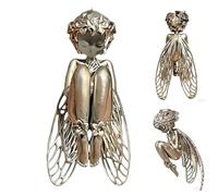 Pendentif « Ange Silencieux » - Un élégant collier d'ange gardien, sculpté à la main, idéal comme cadeau symbolique pour vos amis, convenant aussi bien aux hommes qu'aux femmes.