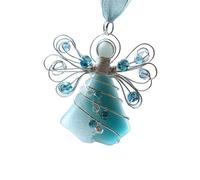 Pendentif angélique plat en acrylique 2D - Thème côtier - Décoration de vacances pour sapin de Noël ou décoration d'intérieur