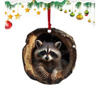 Pendentif Animal de Noël, Arbre - 2D - Pendentif Animal - Décoration de Ferme Rustique - Art Plat pour, la cheminée,