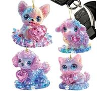 Pendentif animal en acrylique | Pendentif en acrylique | Décoration de clé | Pendentif exquis et mignon de dessin animé, breloque animal pour sac à dos pour la maison, cintre de sac à dos