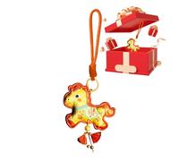 Pendentif Année du Cheval 2026 | Chinois Pendentif - Décoration Brodée Cheval Nouvel an Chinois,pour La Maison Bureau Sac À Main Sac À Dos Porte Mur Fenêtre Arbre Fête